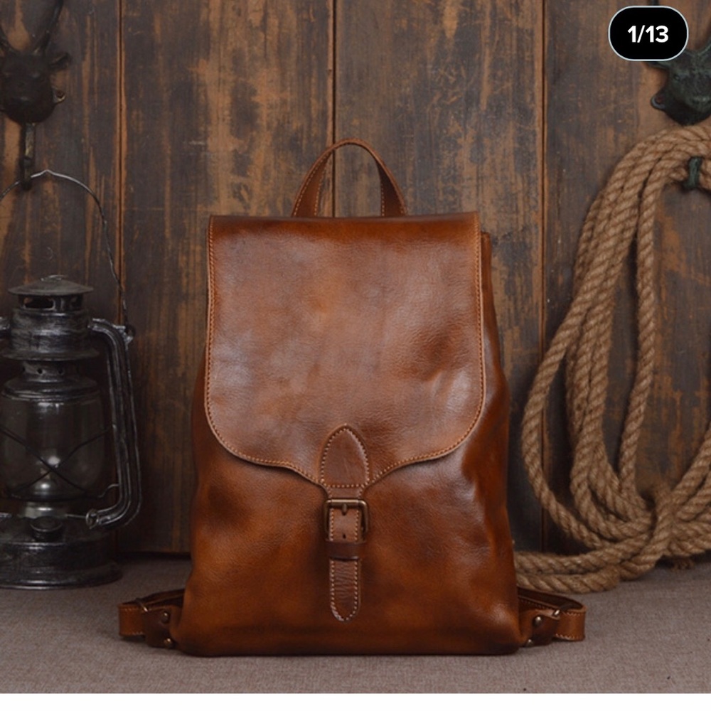Womans Vintage Luxury Genuine Leather Backpack